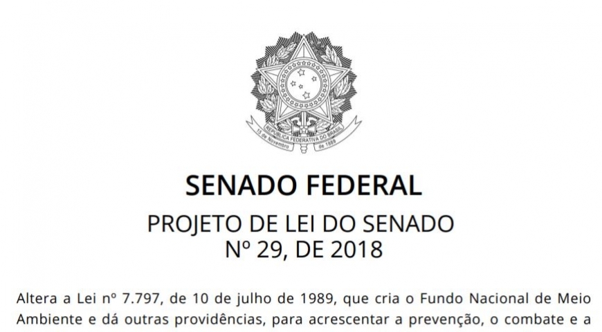 Projeto de Lei altera a Lei do Fundo Nacional do Meio Ambiente
