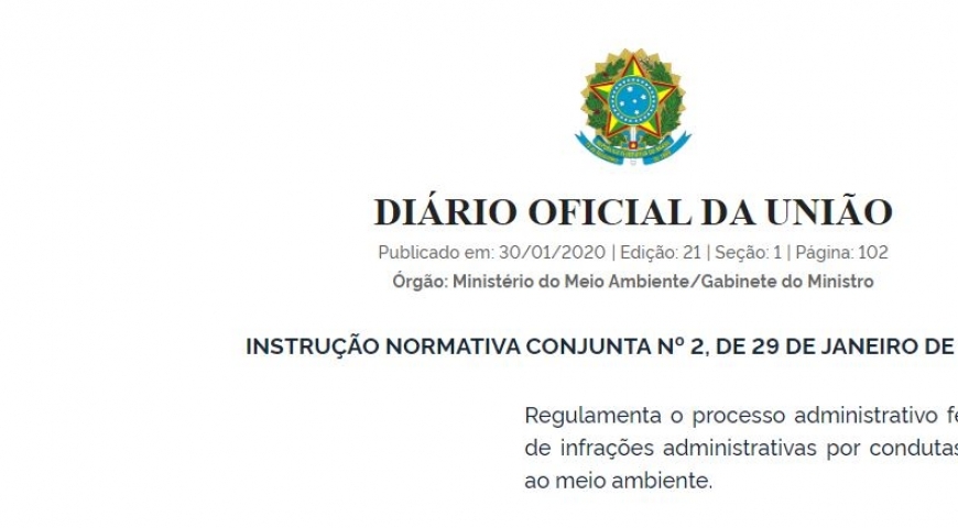 Instrução Normativa regulamenta processo administrativo federal para apuração de infrações ambientais