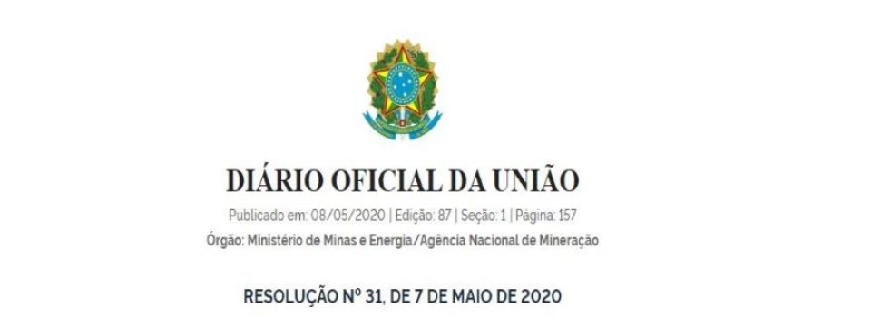 Nova Resolução ANM publicada para delegar competências